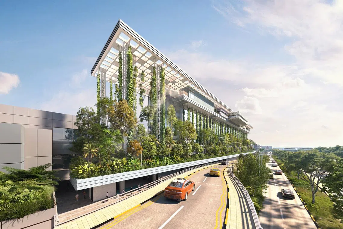 An artist impression of the new Hotel Indigo Changi Airport, which is expected to be completed and fully operational by 2028. 