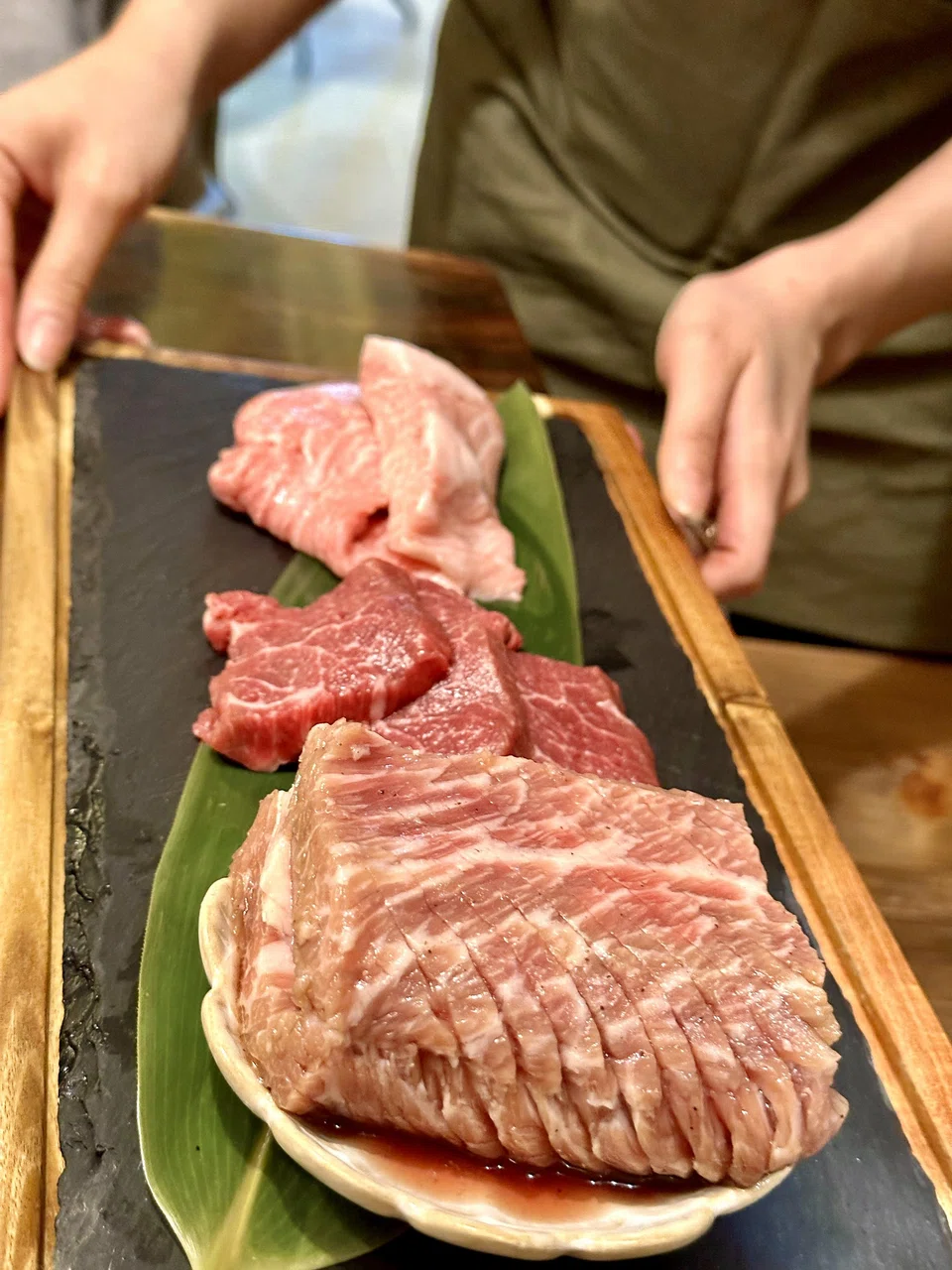 The BBQ menu features US beef and kurobuta pork.