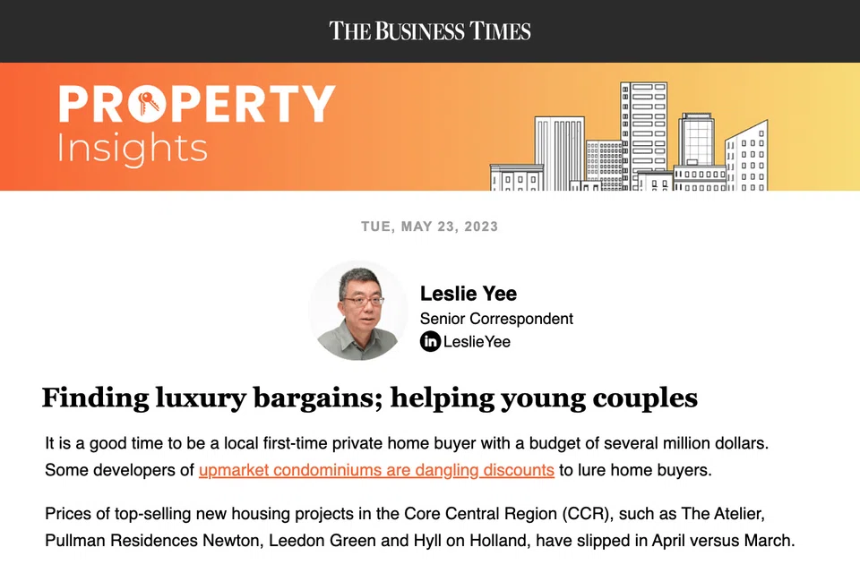 The Business Times' Property Newsletter (May 23, 2023)
