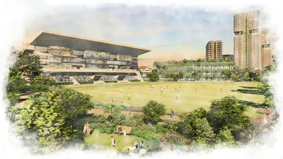 A large open space in front of the Grandstands, which will be twice the size of the Padang, will pay homage to the site’s sporting heritage.