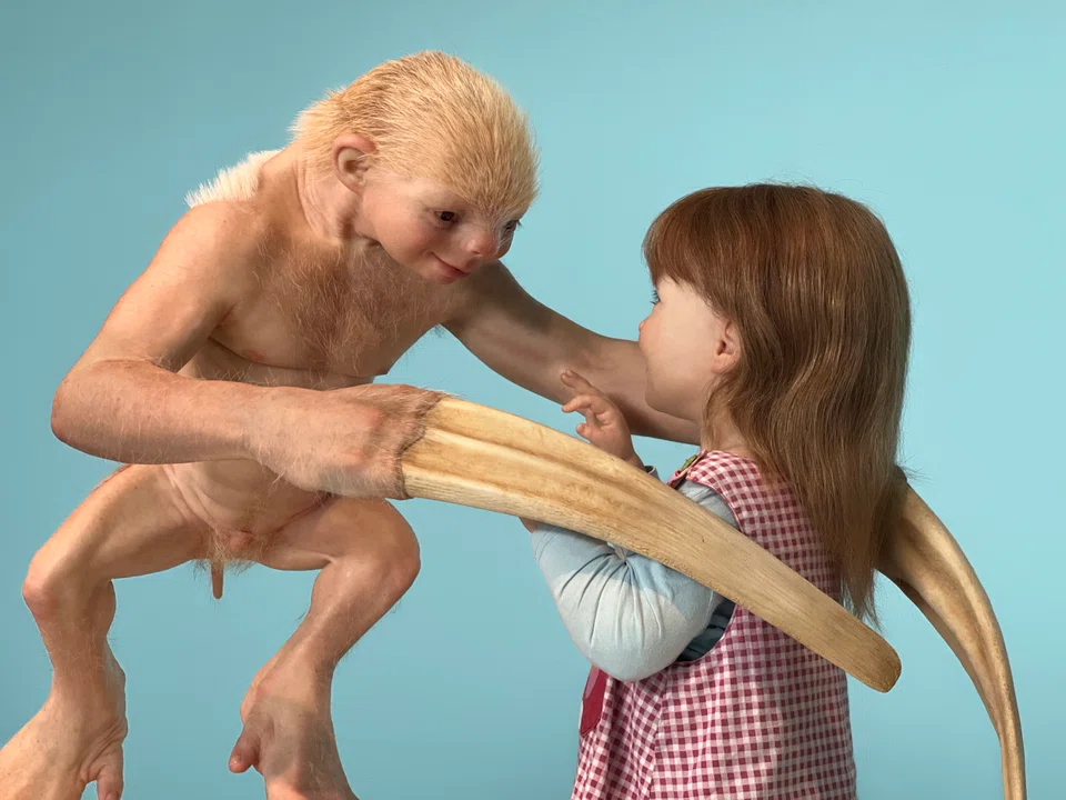 Patricia Piccinini's strange life-like sculpture combines the mundane and the macabre.