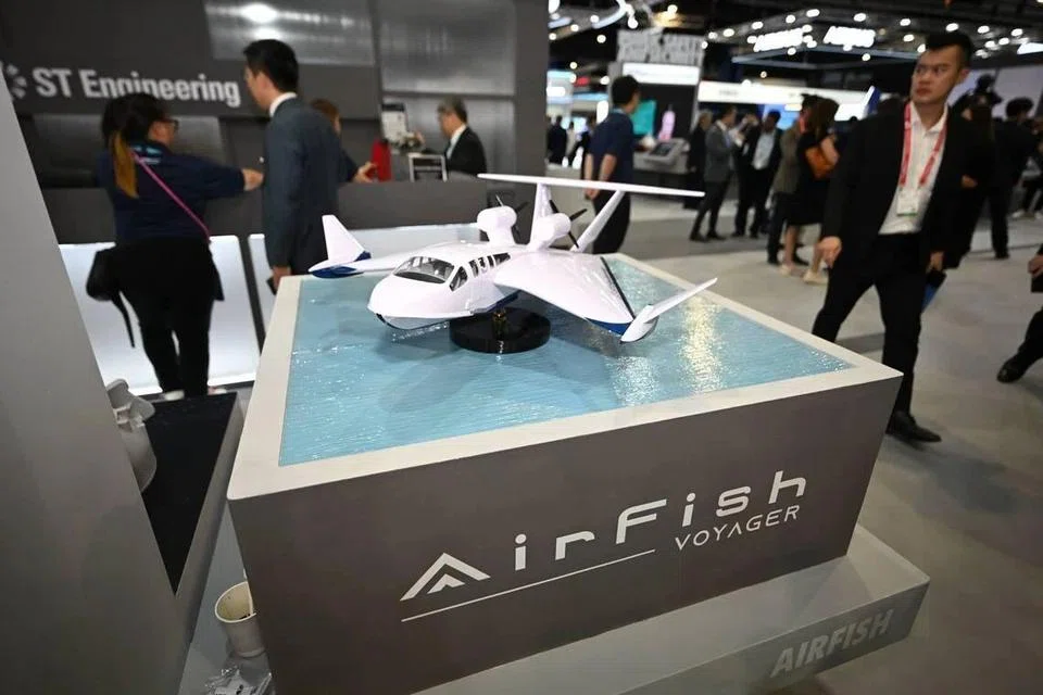 The AirFish Voyager, designed to carry eight passengers and two crew, is currently being assembled in Singapore.
