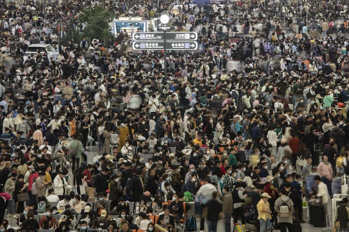 Can AI help identify safety risks and prevent congestion in scenarios like over-crowding at railway stations in China ahead of its annual Golden Week travel season? 