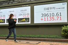 Hong Kong, Shanghai, Singapore, Taipei, Manila and Jakarta stocks all fell in the morning but Tokyo, Sydney, Seoul and Wellington stocks eked out gains.