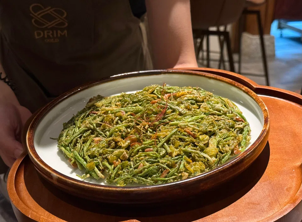 The crunchy water parsley pancake.