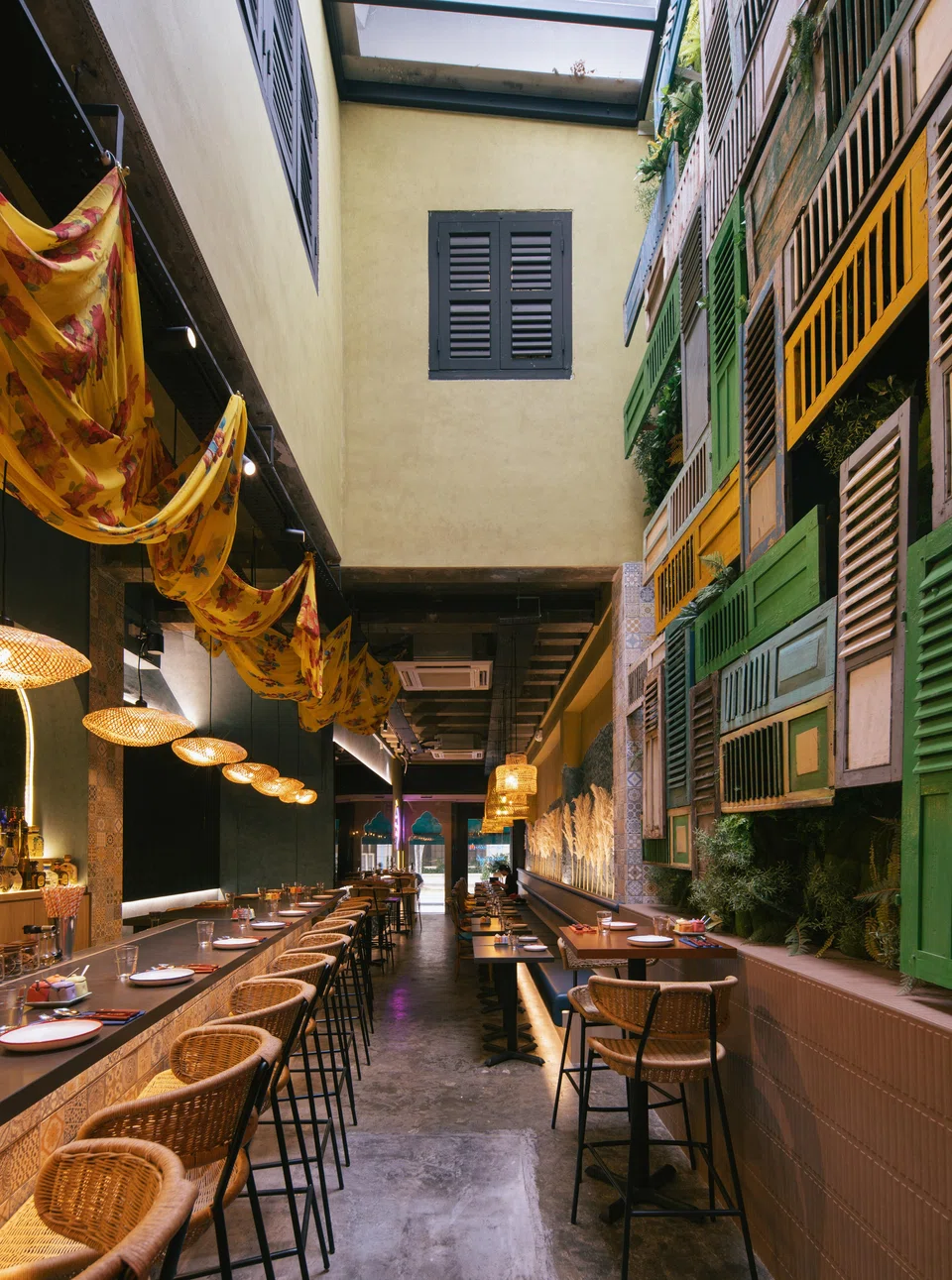 The colourful interiors of Ms. Maria and Mr. Singh.