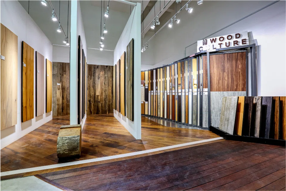 The Hafary Gallery, located in Eunos, showcases over 4,000 of surfacing materials and bathroom wares and fittings sourced from around the world. The company invested in a revamp of its showroom to showcase the use of large-format porcelain tiles. 