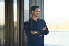 Tennis great Roger Federer wears a Land-Dweller 40 in a white Rolesor version.