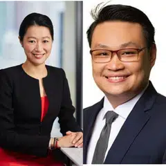 Mandy Lui (left) will join BlackRock in mid-August as head of Greater China Wealth in Hong Kong, and Dennis Quah will be the Singapore Wealth head with effect from Jul 24.