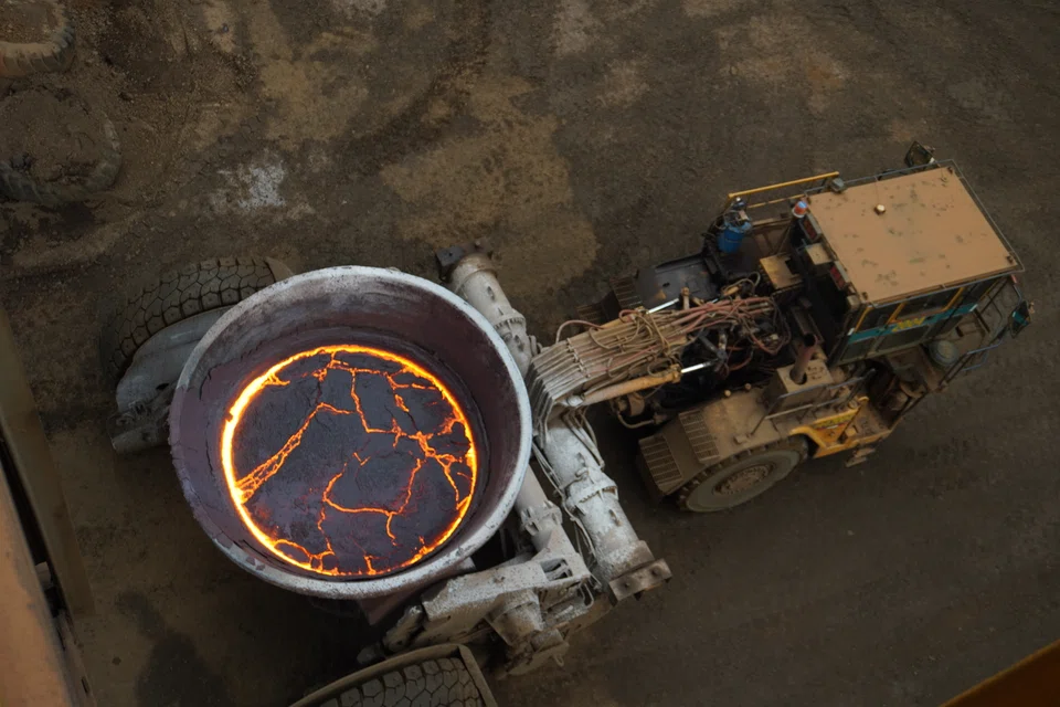 Nickel matte at a refining facility in South Sulawesi. About 83% of Indonesia’s nickel output went to the stainless steel sector in 2025.