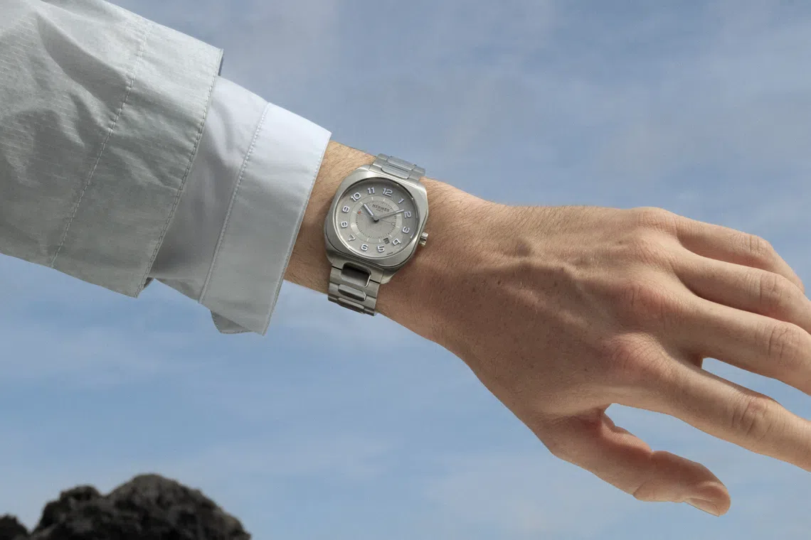 The H08 gets two new titanium additions, including this monochromatic model offered on a matching bracelet with matte finish.