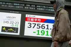 Hong Kong and Tokyo stocks were off more than one per cent each, while Shanghai, Sydney and Seoul also sank into the red on Friday.