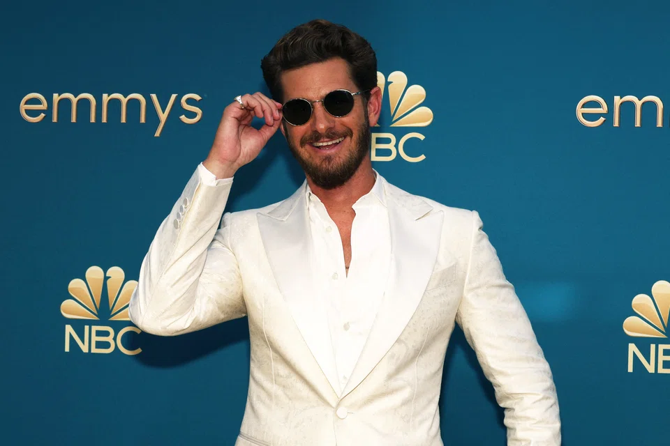 Andrew Garfield arrives at the 74th Primetime Emmy Awards held at the Microsoft Theatre in Los Angeles, Sept 12, 2022. 