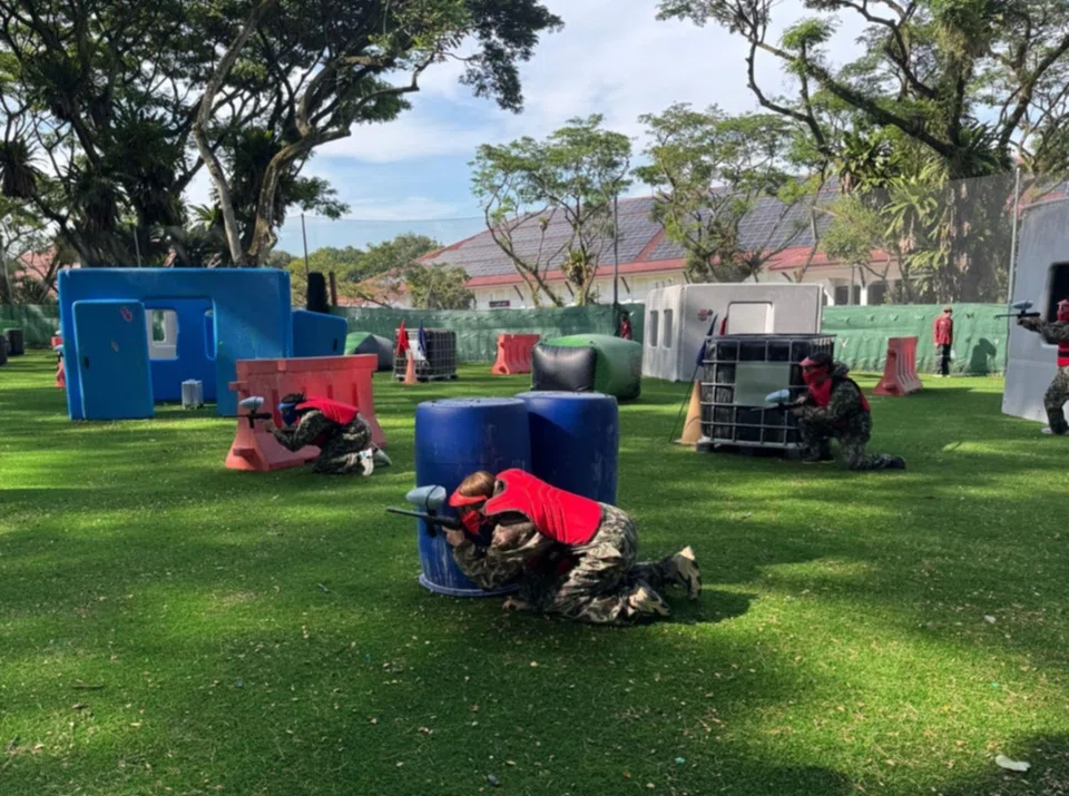 Paintball helps men to release tension in a safe, active environment.