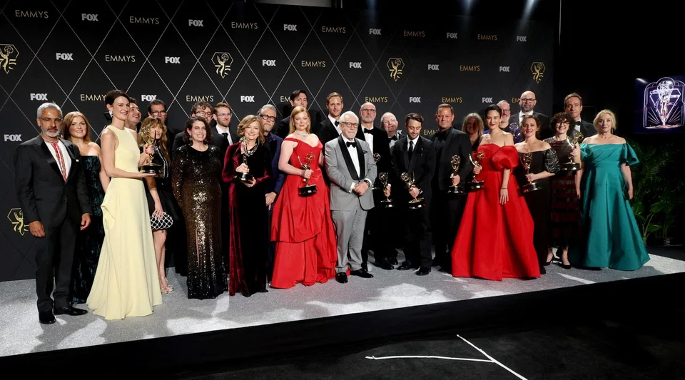 The cast of HBO's "Succession" at the 75th Primetime Emmy Awards in Los Angeles, where the show won for outstanding drama series. HBO was known for its quality content, but its programming now appears diluted. 