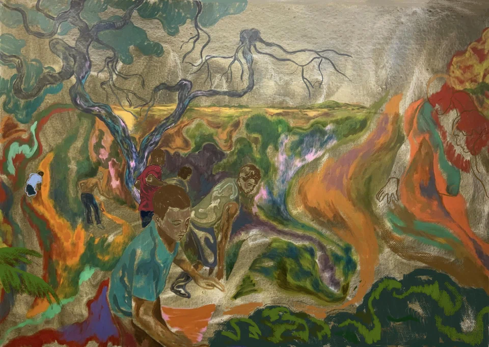 Khairulddin Wahab's magical realist paintings take the spotlight at Cuturi Gallery during Singapore Art Week 2023.