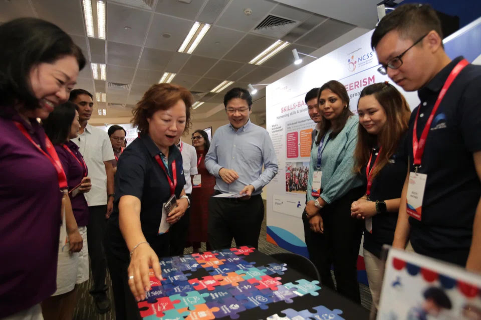 Deputy Prime Minister Lawrence Wong at the Singapore Volunteer Management Conference 2023. 