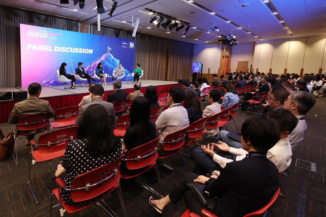 Panellists at the annual SkillsFuture Forum discussed how employers can help workers with their career development. 