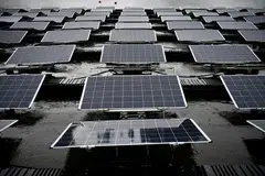 The floating solar solar photovoltaic (PV) testbed at Tengeh Reservoir on Dec 18, 2020.