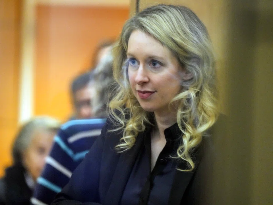 Former Theranos CEO Elizabeth Holmes arrives at the Robert F. Peckman Federal Courthouse to face sentencing following her conviction on four counts of fraud in the saga of the now defunct blood testing start-up, in San Jose, Calif. on Nov 18, 2022. 