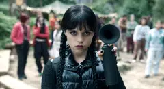 The new season sees Wednesday Addams, played by Jenna Ortega, returning to Nevermore Academy as a celebrated hero, much to her dismay. 