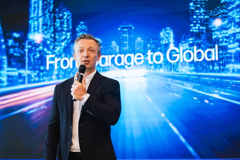 Dave McQuarrie, HP's chief commercial officer, speaking at an event marking the company's 55th anniversary in Singapore, at its office in the Republic.