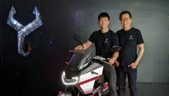 Scorpio Electric CEO Joshua Goh (left) with Melvin Goh (right), founder-adviser at Scorpio Electric and executive chairman and CEO of EuroSports Global.