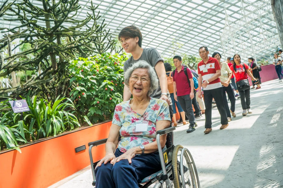 Community Foundation of Singapore beneficiaries on an outing to Gardens By The Bay