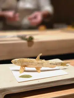 The exclusive omakase menu will feature nine pieces of tempura and a welcome glass of sake.