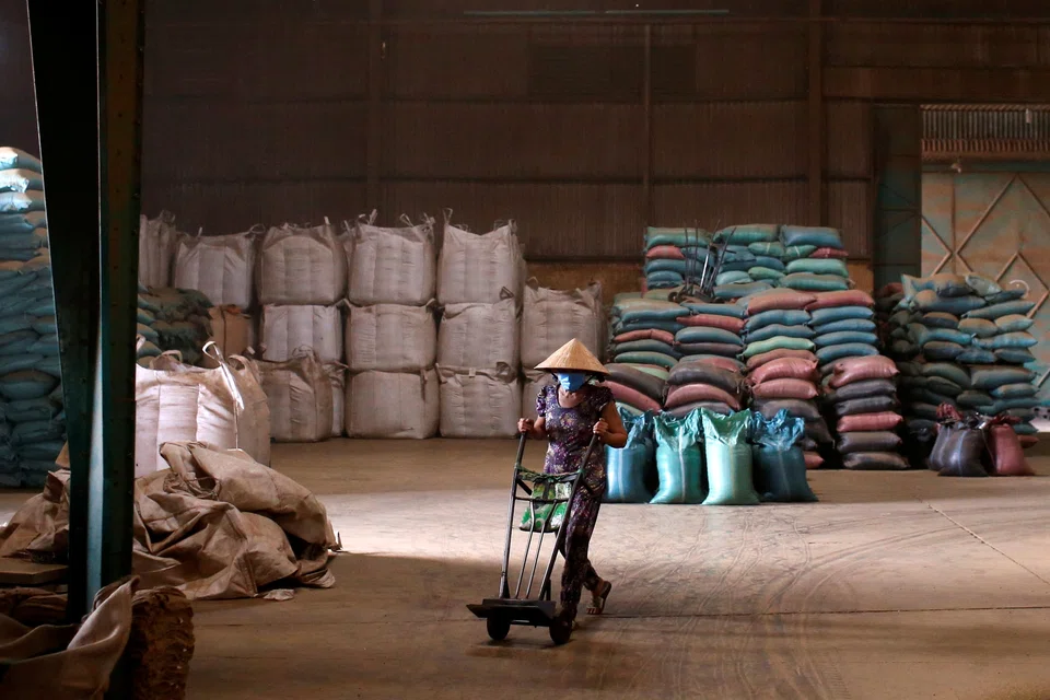 A worker at a coffee warehouse in Binh Duong province, Vietnam. The country is likely to account for almost a fifth of all the coffee grown in the world in 2021-22.