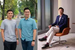 (From left) Kenneth Palmer and Bryan Oh, co-founders of NEU Battery Materials, and Steven Fong, director of Flex Fuel France and founder and chairman of Flex Fuel HK/Asia.