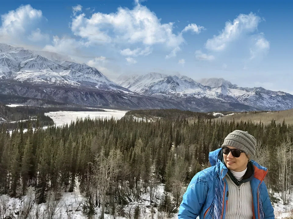 Kelvin Fu, managing partner, Gunung Capital skiing in Alaska.