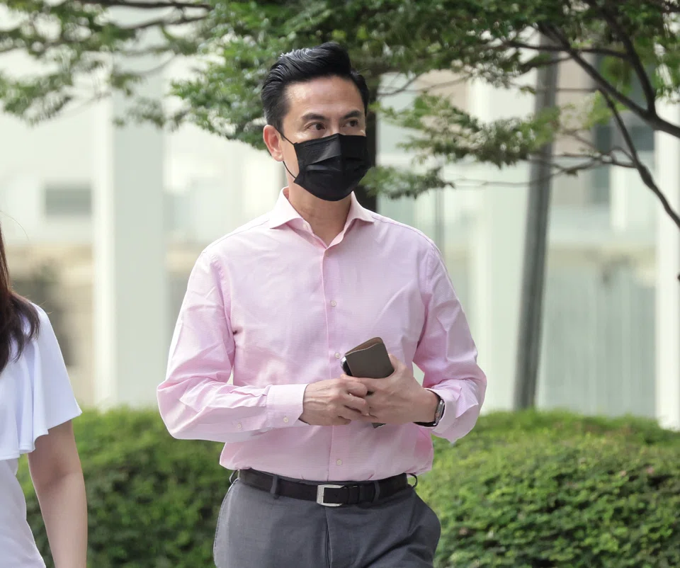 Former Swiber CEO Francis Wong Chin Sing arriving at the State Courts on Monday (Mar 25).  