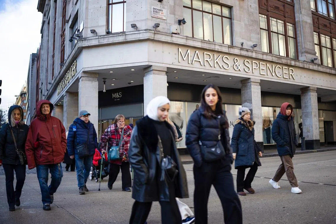 A survey on Wednesday showed two-thirds of British retailers plan to raise prices this year in response to higher employer social security costs, adding to households’ high living costs.
