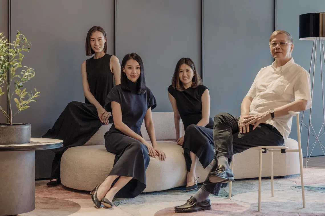 From left: Desiree Lim, Eleanor Lim, Daphne Lim and Richard Lim of home-grown interior design materials company EDL.