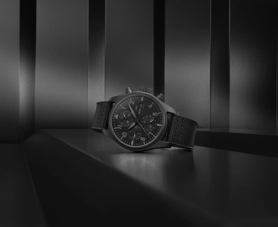 The new Pilot’s Watch Chronograph 41 Top Gun Ceratanium is a stealthy, understated timing instrument.