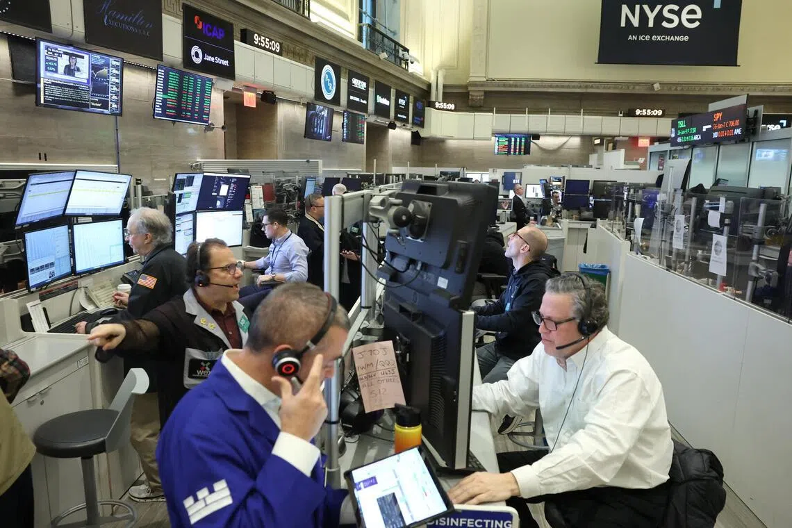 The Dow Jones Industrial Average fell 31.3 points, or 0.06%, at the open to 49,234.81. 