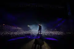 Ed Sheeran on stage in Bhutan.