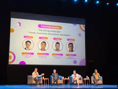 Taking part in a panel discussion at the inaugural GiveFest Asia are (from left): Dr Paul Tan, CEO of the Community Foundation of Singapore; Dr Chu Chi Meng of NCSS; Teo Kai Xiang from MAS; and Kevin Teo from AVPN.