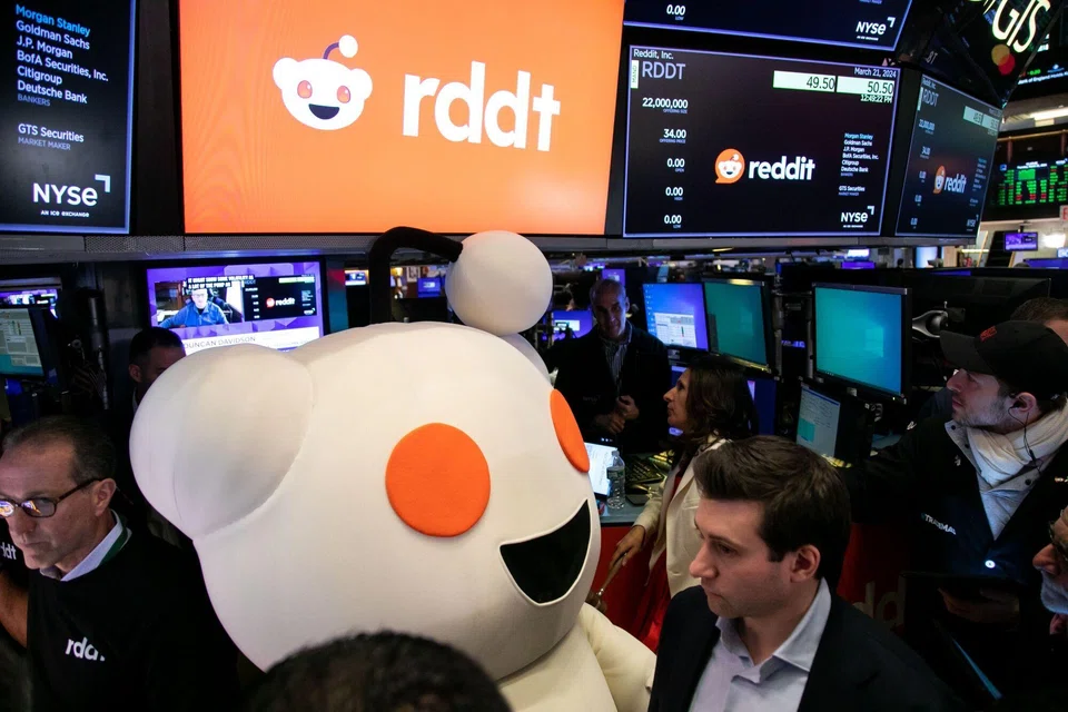 Despite booking a net loss of US$90.8 million in 2023, Reddit shares have traded as high as double its IPO price of US$34 apiece.