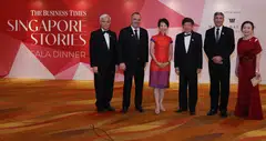 From left: SPH Media chief executive Chan Yeng Kit; MBS chief operating officer Paul Town; Minister-in-charge of Trade Relations and Minister for Sustainability and the Environment Grace Fu; SPH Media chairman Khaw Boon Wan; MBS senior vice-president for communications and corporate affairs Nicholas Ionides; and BT editor Chen Huifen.