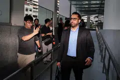WP chief and Leader of the Opposition Pritam Singh leaving the State Courts on Oct 21. 