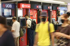 The local banks all ended lower. DBS edged down to S$57, OCBC dropped to S$21.80 and UOB slid to S$36.90. 