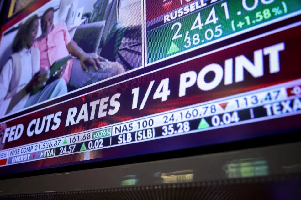 US stocks were choppy after the Federal Reserve's decision, with the Dow Jones Industrial Average ending up 0.6 per cent at 46,018.32.