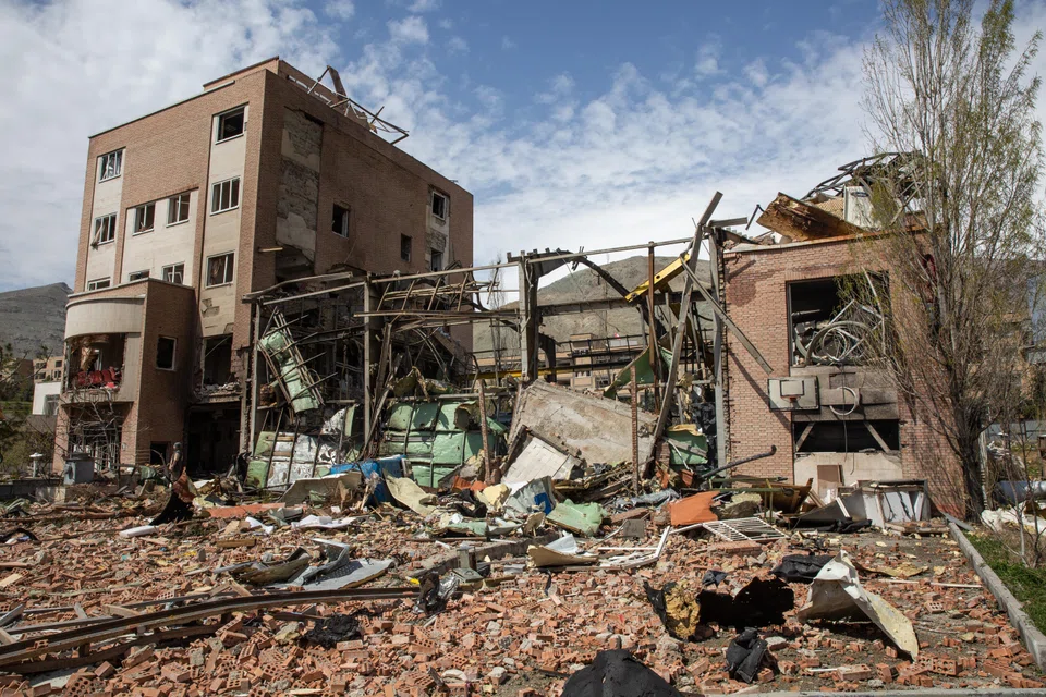 A building damaged by US-Israeli airstrikes at Shahid Beheshti University in Teheran, on Saturday, April 4, 2026. 