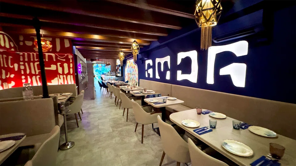 The Gaudi-inspired interiors of Amor are more aspirationally Spanish than authentic.
