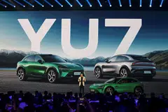 Xiaomi founder and CEO Lei Jun introduced the Chinese smartphone maker's new electric SUV YU7 at a launch event in Beijing on May 22.