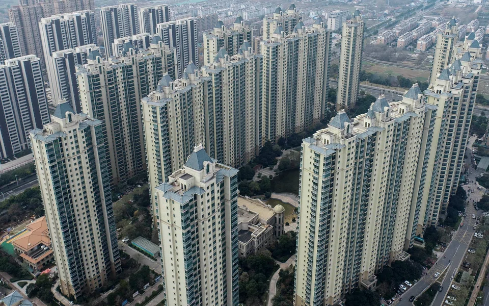 A housing complex by China developer Evergrande in Huaian in the country's Jiangsu province. New-home prices in 70 cities, excluding state-subsidised housing, slid 0.25 per cent last month from October.