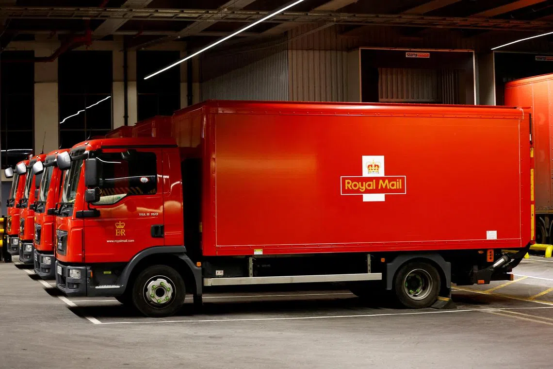 Royal Mail, whose iconic red post boxes with the Royal Crest dot United Kingdom, has struggled with labour strikes, competition and loss of market share.