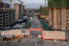 The China Evergrande Group's residential development in Beijing. Homeowners have lost confidence in the completion of new housing projects.